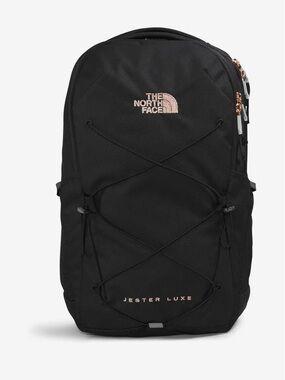 The North Face Jester Luxe Backpack - Black with Rose Gold Details